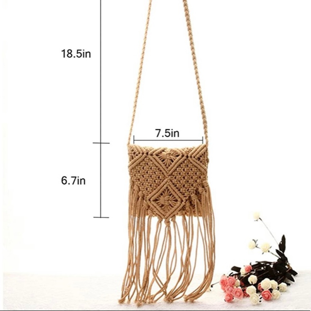 Macrame Crossbody Handbag - Picture 6 of 9
